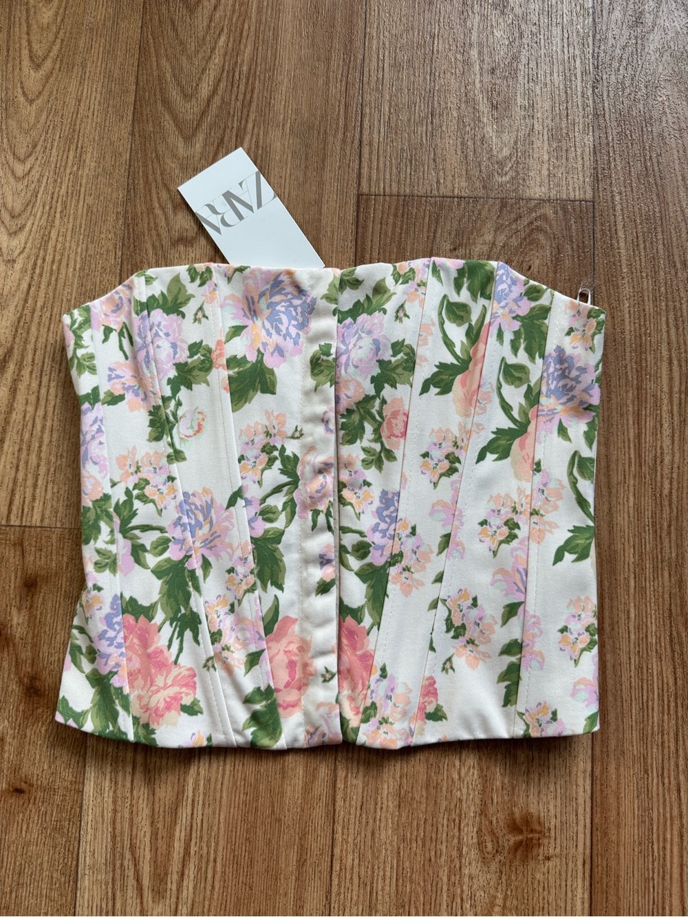 Zara floral corset top